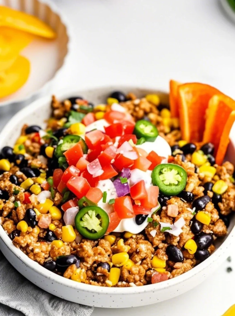 Cheesy Ground Turkey Taco Skillet